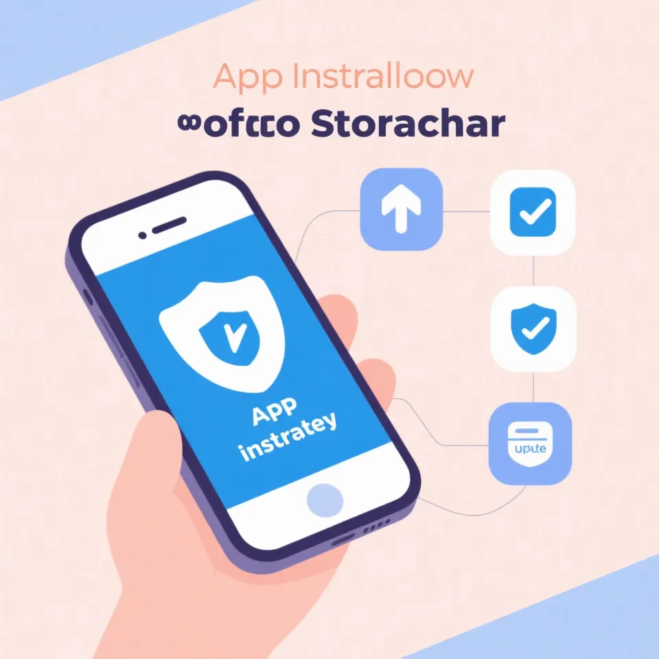 移动应用安装、安全校验与版本更新流程示意图